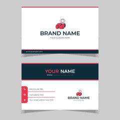 elegant modern business card design template black and red