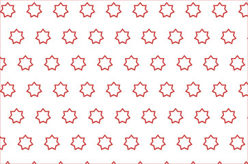 Digital png illustration of red pattern of repeated stars on transparent background