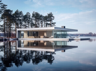 Fototapeta na wymiar Modern luxury home with swimming pool