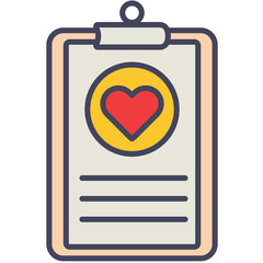 Digital png illustration of notebook with heart on transparent background