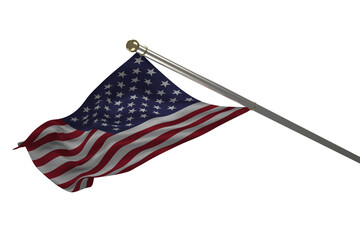 Fototapeta premium Digital png illustration of flying usa flag on transparent background