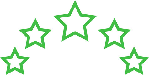 Digital png illustration of green stars on transparent background
