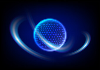 world digital ring splash background