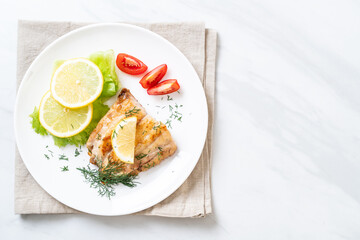 grilled snapper fish steak