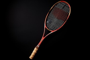 Isolated badminton racket. Generative AI