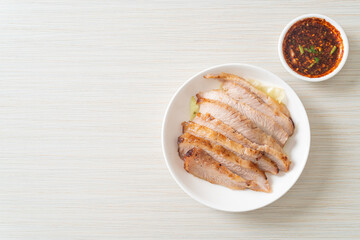 Thai Grilled Pork Neck with Spicy Dipping Sauce