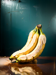 Image of decorative bananas on a luxurious table