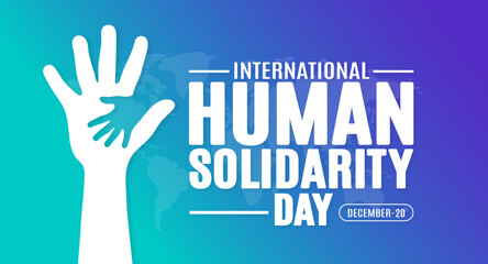 November is International Human Solidarity Day background template. Holiday concept. background, banner, placard, card, and poster design template with text inscription and standard color. vector