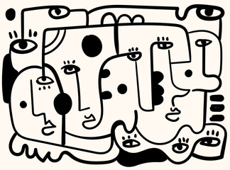 illustration of a face that draws you into its mysterious world.