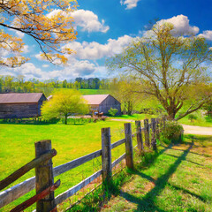 The Rustic Countryside A Serene Picture of Country Life