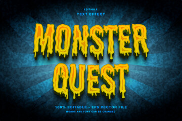 monster quest editable text effect