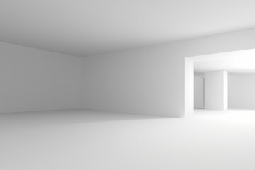 3D White Interior Background