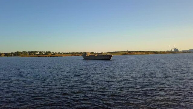 Ship Mysterious and Strange in the Ocean