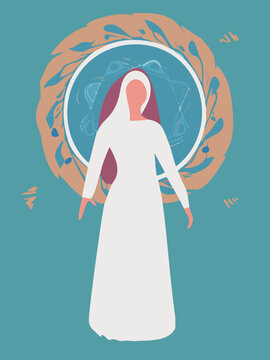 Human Rights Day woman soft minimalist illustration