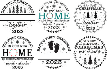 first christmas ornament svg