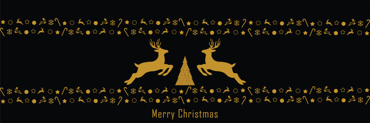 Christmas background. Christmas deer, Greeting card, banner, poster, holiday cover, header