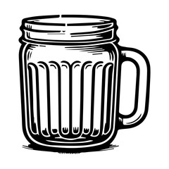 A minimalistic vector illustration of a drink glass with a transparent background. Ideal for various design projects