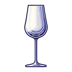 A minimalistic vector illustration of a drink glass with a transparent background. Ideal for various design projects