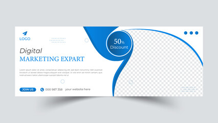 Modern corporate professional Facebook cover design and web banner design template