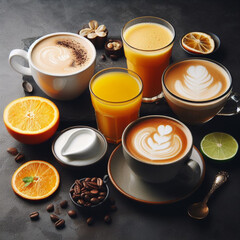 Obraz na płótnie Canvas cup of tea with lemon, cup of tea and cookies, cup of tea