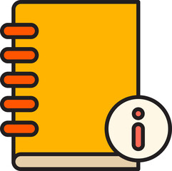 Notebook and Info Icon
