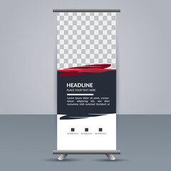 
Abstract vector  Corporate roll up display standee template design