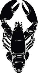 Fototapeta na wymiar lobster silhouette