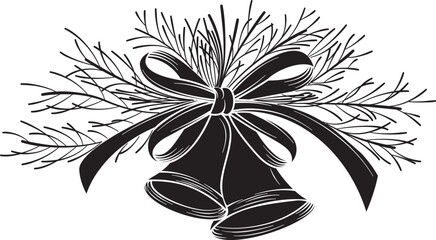 Chrismas bell silhouette
