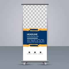 
Abstract vector  Corporate roll up display standee template design