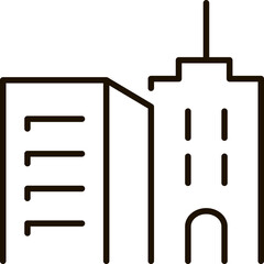 green building line icon illustration