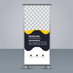 
Abstract vector  Corporate roll up display standee template design
