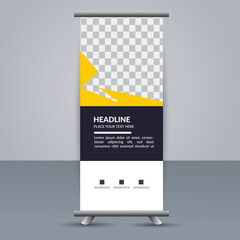 
Abstract vector  Corporate roll up display standee template design
