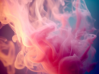 abstract background. Colorful smoke of vape on a dark background. Generative AI