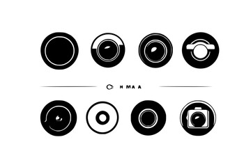 illustration of a icon camera set