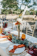 Autumn Halloween Table Decoration Florals