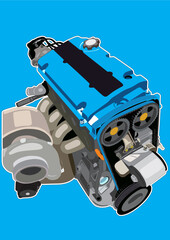 H Series Turbocharger DOHC Engine High Performance