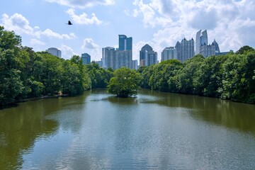 The Atlanta, Georgia midtown skyline