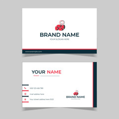 elegant modern business card design template black and red