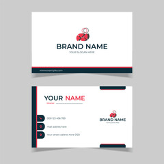 elegant modern business card design template black and red