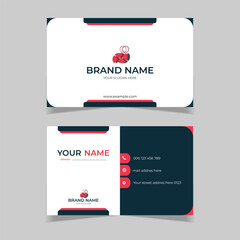elegant modern business card design template black and red
