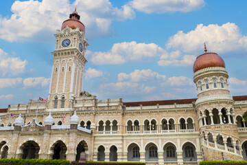 Fototapeta na wymiar The Sultan Abdul Samad building is located in front of the Merdeka Square in Jalan Raja, Kuala Lumpur Malaysia