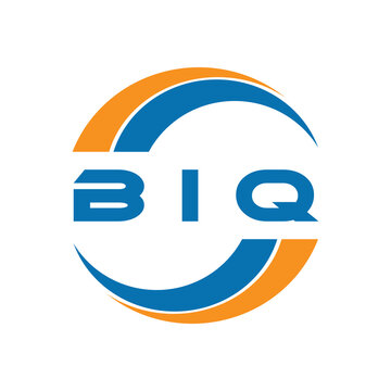 BIQ letter logo design on a white background or Monogram logo design for entrepreneur and business.