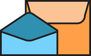 Letter and Envelope Icon

