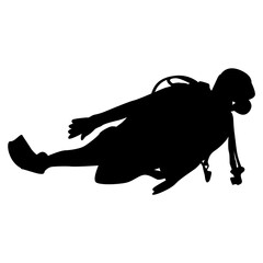 scuba diving silhouette