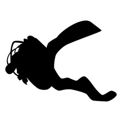 scuba diving silhouette