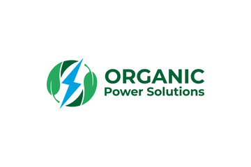 Organic Power Logo Vector eps