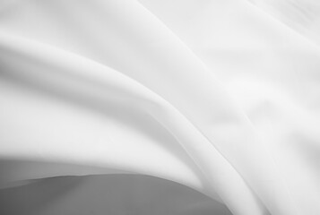 White Cloth Fabric Silk Texture Sheet Wave Luxury Drape Ripple Satin Soft Material Silky Abstract...