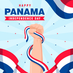 Panama Independence Day illustration vector background. Vector eps 10