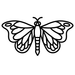 butterfly line icon