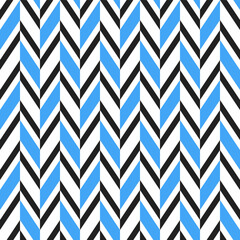 Blue and black herringbone pattern. Herringbone vector pattern. Seamless geometric pattern for clothing, wrapping paper, backdrop, background, gift card.